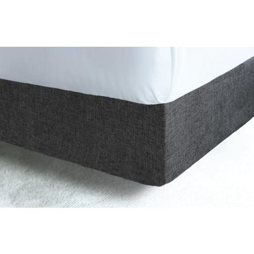 Designer Décor Contour Box Spring Wrap, PolyLinen Sawgrass, Full XL 7", 54x80x7, Graphite